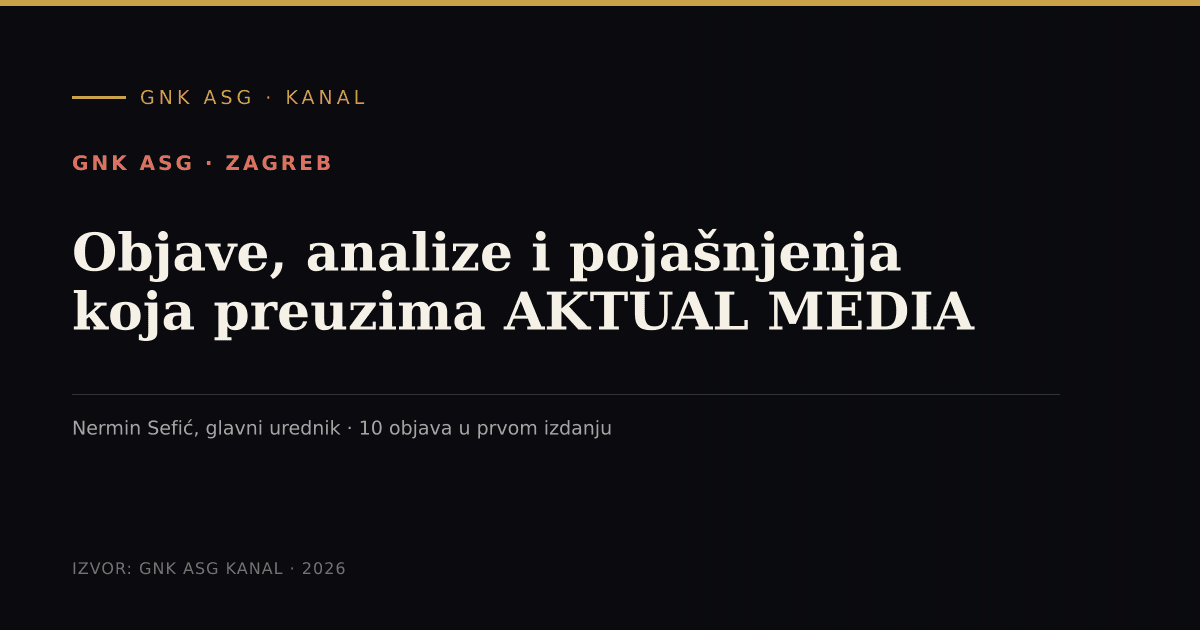 Zašto kanal ne koristi analitiku ni kolačiće?